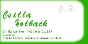 csilla holbach business card